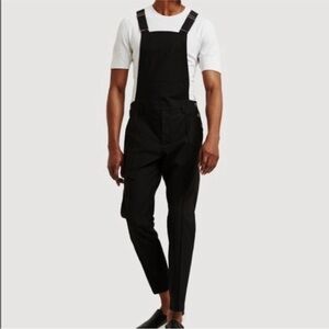 Kit and Ace Men’s Debut Black Pant Overalls Wool Blend Size 30